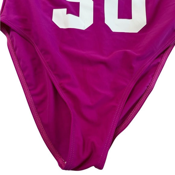 Dirty 30 Purple Pink One Piece Bathing Suit Size M - Picture 12 of 17